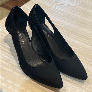 Donald J. Pliner Black Kitten Heel Pumps size 6 women’s